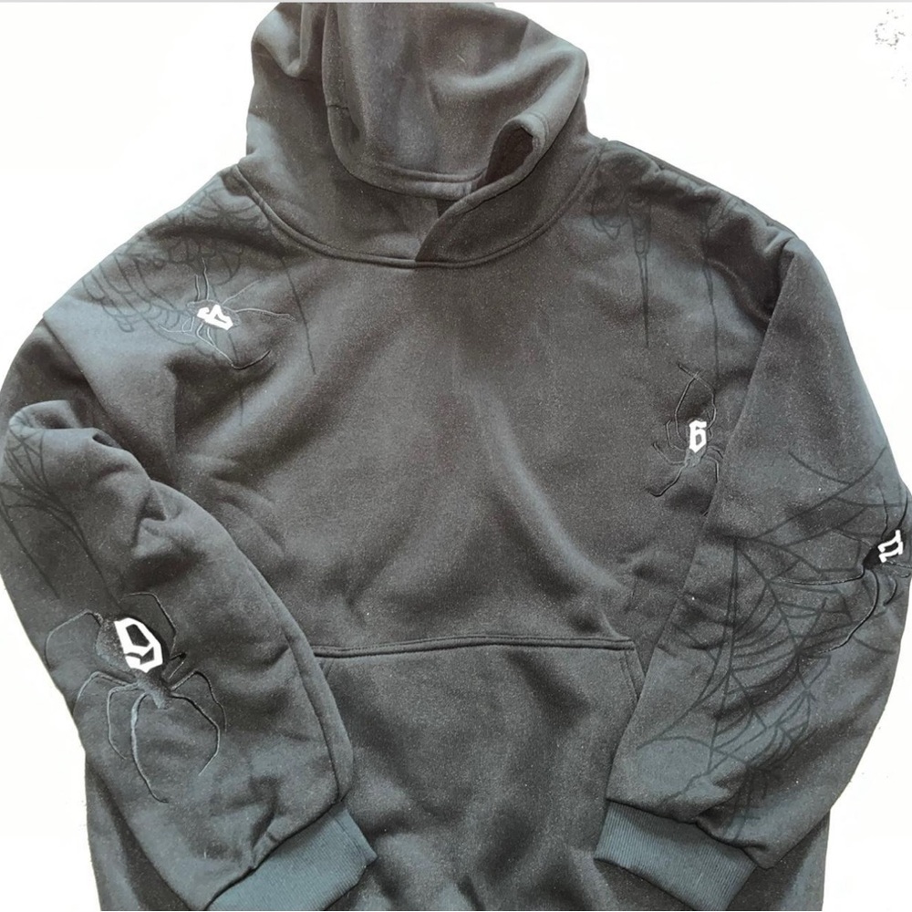 Phantom Web Black Graphic Hoodie